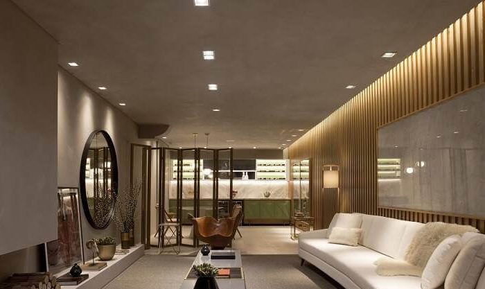 Casa iluminada com lâmpadas LED