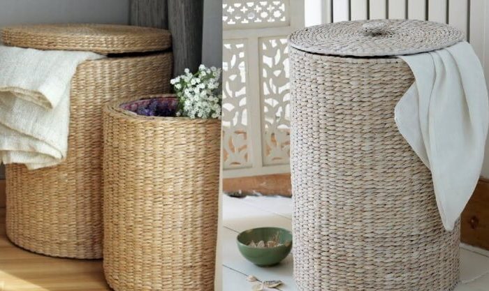 Caixotes decorados com sisal