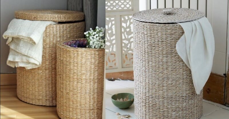 Caixotes decorados com sisal