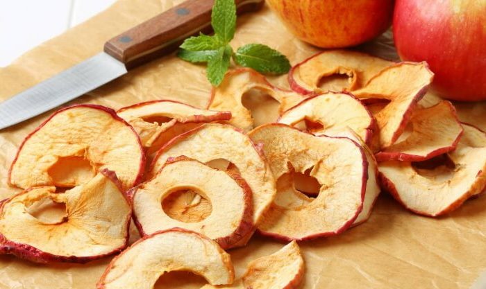 Snack de fruta desidratada para comer