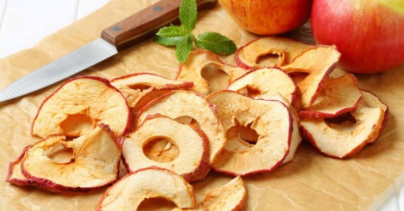 Snack de fruta desidratada para comer