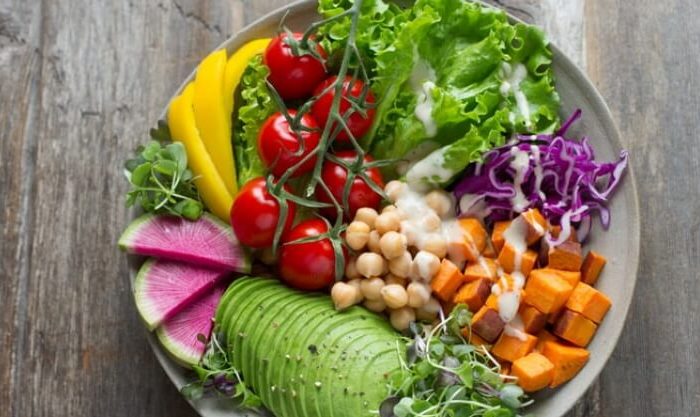 bowl de produtos para dieta vegetariana e vegana