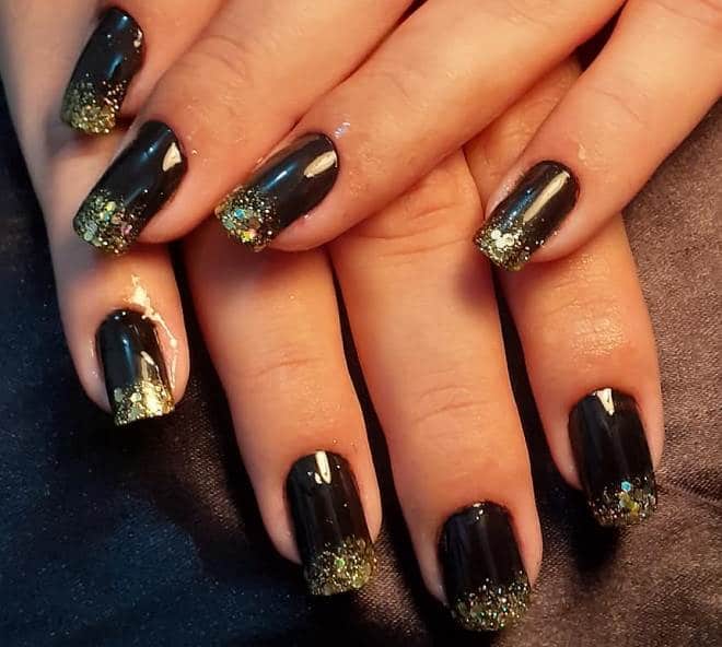 unhas pretas decoradas passo a passo