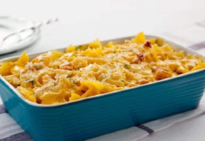 receita de macarrao gratinado com bacon e cheddar